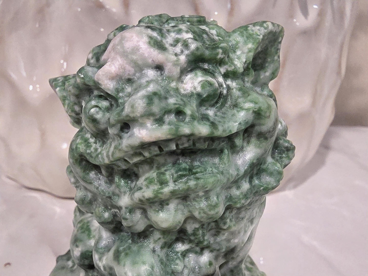 Natural Green Stone Foo Dog (Exact Stone Unknown)