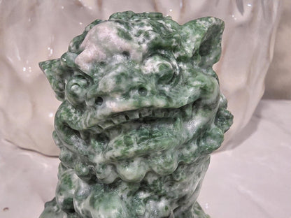 Natural Green Stone Foo Dog (Exact Stone Unknown)