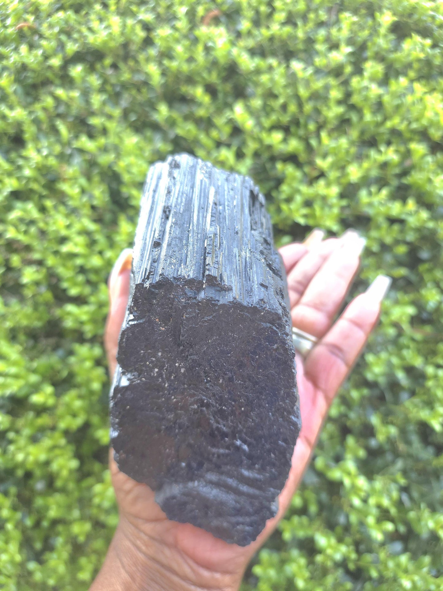 Large Raw Black Tourmaline Chunk – Natural Protection Stone | Collector Display Crystal | Grounding Energy Piece