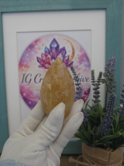Golden Citrine Freeform Flame