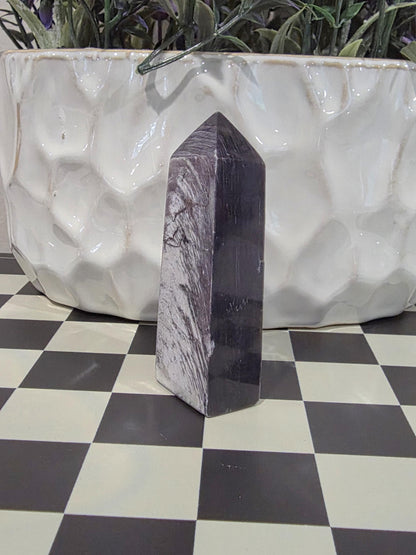 Purple Lepidolite Crystal Tower | Natural Calming Stone, Spiritual Decor
