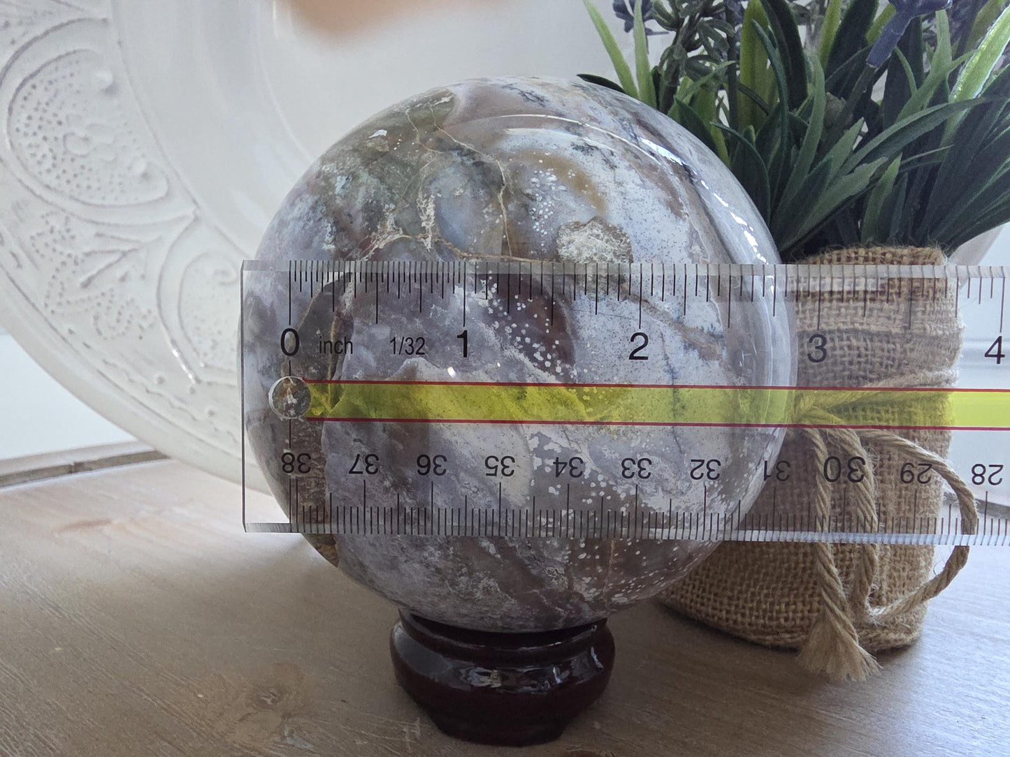 Scenic Jasper Crystal Sphere | Collector Mineral Orb | Landscape