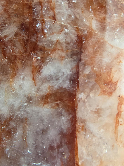 Large Hematoid Quartz Tower | Red Vein Polished Crystal Décor