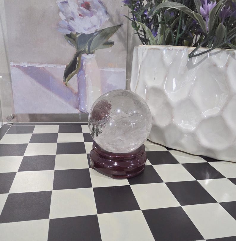 Garden Quartz Sphere | Dreamy Lodolite Crystal Ball | One-of-a-Kind Energy Piece