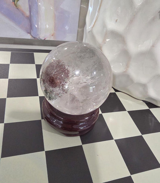 Garden Quartz Sphere | Dreamy Lodolite Crystal Ball | One-of-a-Kind Energy Piece