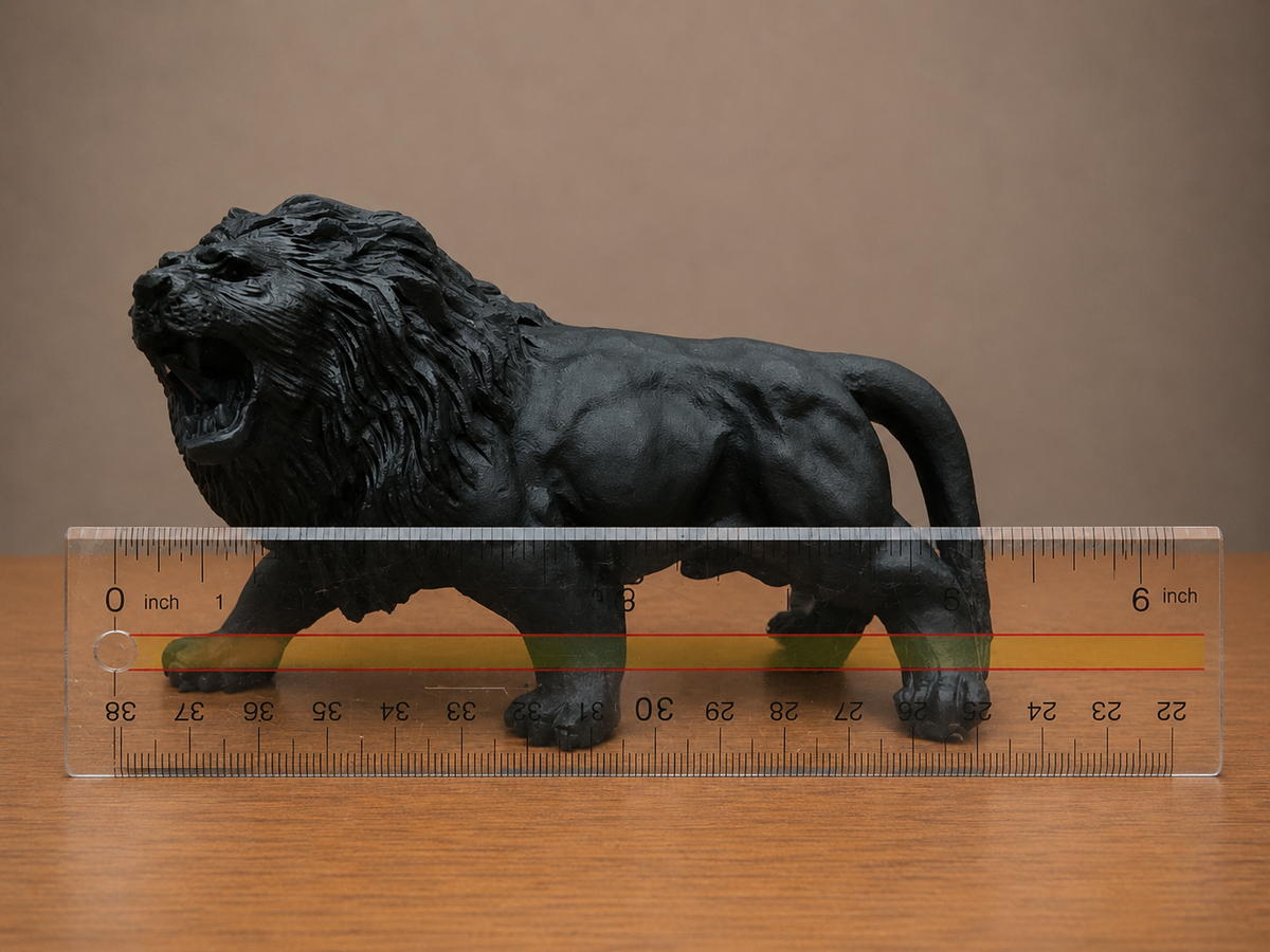 Large Black Obsidian Lion Carving | Roaring Lion Crystal Sculpture | Hand Carved Obsidian Lion | Black Stone Animal Décor