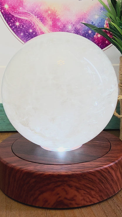 Large Clear Quartz Sphere 3 Inch | Natural Rock Crystal Quartz Orb