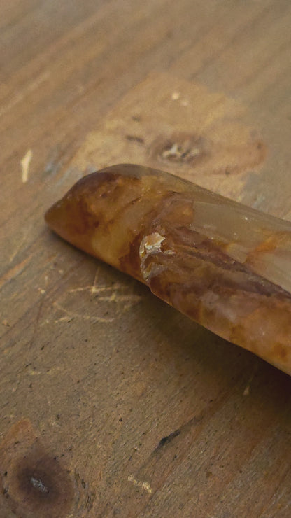 Honey Calcite Rose Carving | 5.5" Hand-Carved Crystal Flower | Natural Stone Floral Décor